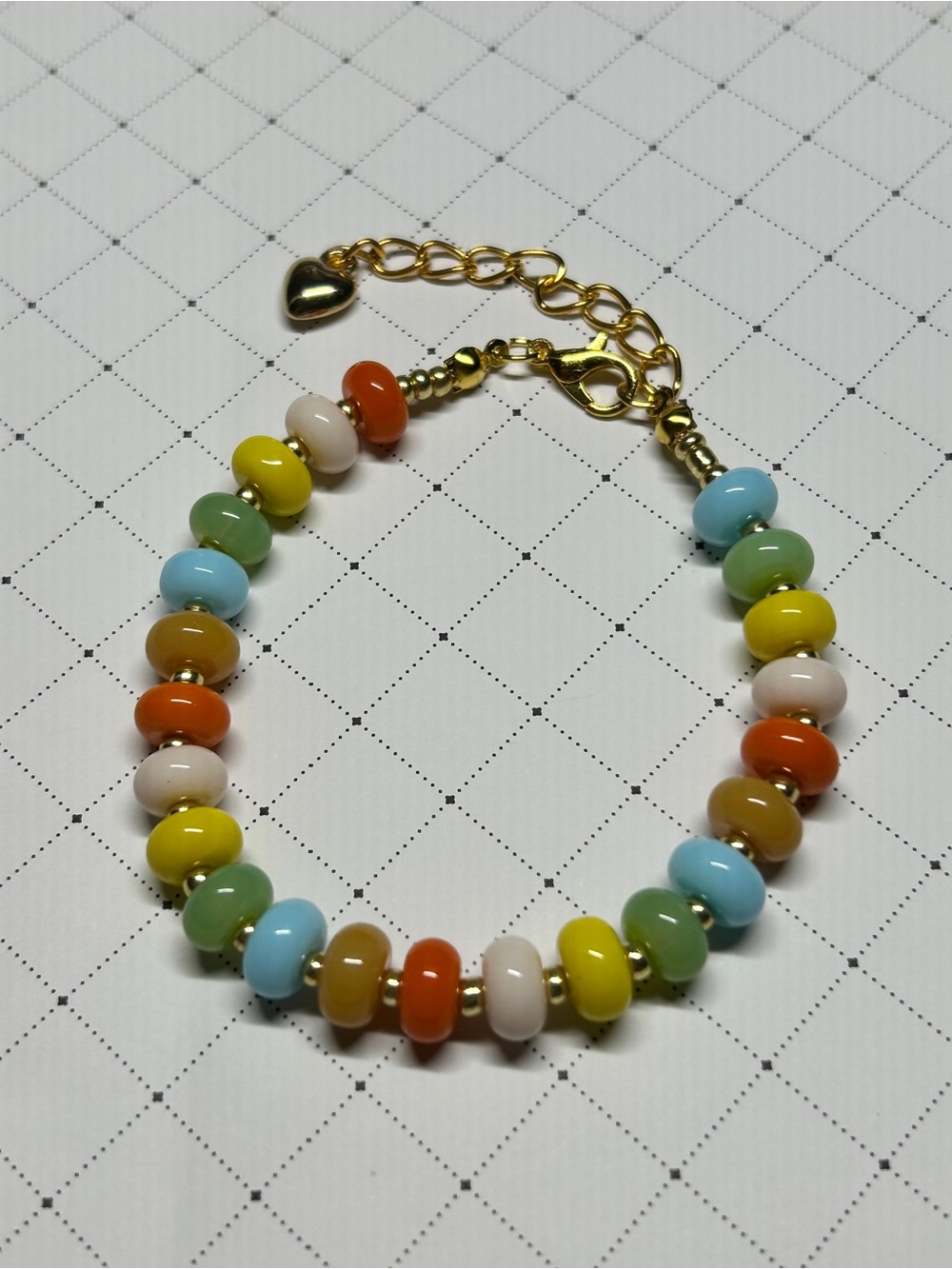 Multicolor Candy Bead Bracelet - Pastel & Bright Beads